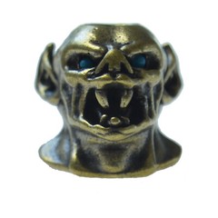 Brass Plague Paracord pendant Knife Lanyard Bead Charms Zipper Pull(vampire)