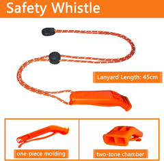 Emergency Whistle, 120Db Safety Whistle Survival Shrill Loud for Camping Hiking