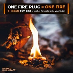 Extra Hot Waterproof Fire Plugs Non Toxic Firestarter Multi Use Compact