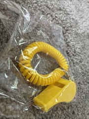 Safety Whistle Basic with Spring Lanyard Entire Lot