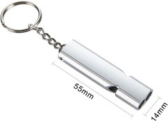 Compact Aluminum Emergency Whistle 2 Pack Lightweight for Outdoor Activities