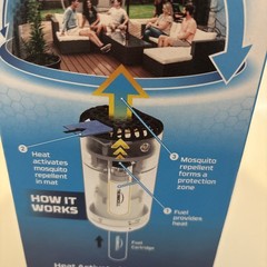 Thermacell 15 Feet Zone Mosquito Repeller Patio Shield Glacier Blue Outdoor New