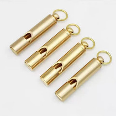 Brass Whistle High Decibel Portable Outdoor Whistle Hiking Camping Life-Saving W