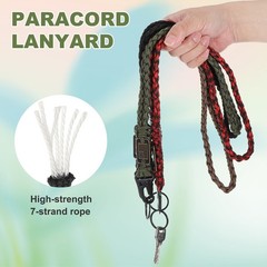 Neck Lanyard for Keys, 2Pcs & Black/Orange and Black Fit for (Keys Whistle)