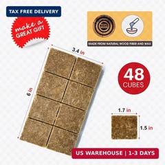 Dextreme Fire Starter Pack of 144/48 Natural Fire Starters Cubes for Campfires,