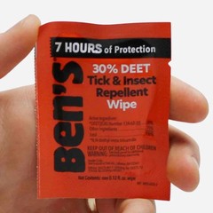 Ben’s 30% DEET Tick & Insect Repellent Wipes – 12-Pack