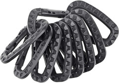 Tactical Carabiner Keychain 12 Pack – Heavy-Duty Polymer D-Ring Clips, Lightweig