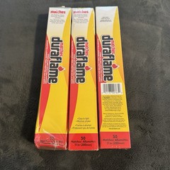 Qty (3) – Duraflame Long Stem Matches – 50 x 3 Boxes – 11″ Inches Strike on Box