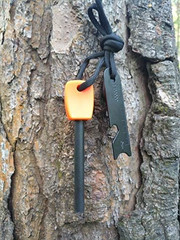 FOSTAR Ferrocerium Alloy Rod Fire Starter, 5/16 Inch Thick Waterproof Fire Steel