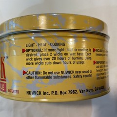 Lot of 2 – NuWick 120 Hour Emergency Candle Survival Kits in Tin, Wicks, Matches