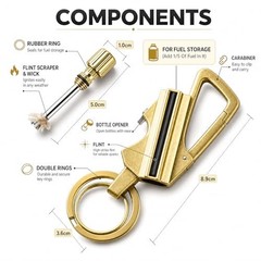 Permanent Match Lighter Keychain 2 Pack – Metal Match Fire Starter with