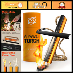 All-in-One Flint Steel Fire Starter Kit – Ferro Rod, Waterproof Tinder Wick Rope