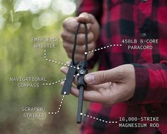 Fire Starter Flint Steel Striker Survival Kit Ferro Rod Camping Outdoor Tool