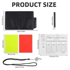 Soccer Referee Kit Referees Lifeguard Yellow Red Cards K1I22395