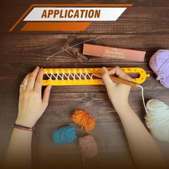 SAVINA Loom Pen Tool, Yarn Helper, Guide for Knitting, Wood