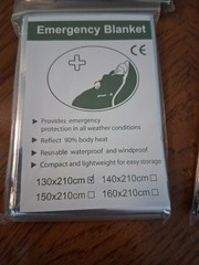 4 Pack Emergency Thermal Blanket Survival, 82” x 52” 130×210 cm Mylar Blanket