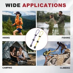 Climbing Stick Holder, Backpack Hiking Pole Ropes 8 Inch & 2 Pcs & Yellow/Purple