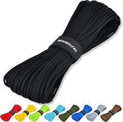 Cuerda de paracord tipo III de 7 hebras 4 mm 30.5 m 100 pies para manualidades