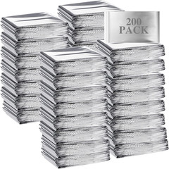 Emergency Blanket Bulk – Survival Thermal Silver Foil Reflective Blankets Set Pa