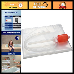 100 Gallon Emergency Water Storage Bladder, Food-Grade BPA Free Tub Bag, Surviva