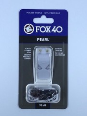 WHITE Fox 40 PEARL Whistle Official Coach Safety Alert Rescue FREE LANYARD