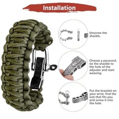 Paracord Bracelet Shackle Buckle [PCS] – Adjustable Metal Pattern Bow Shackle 5