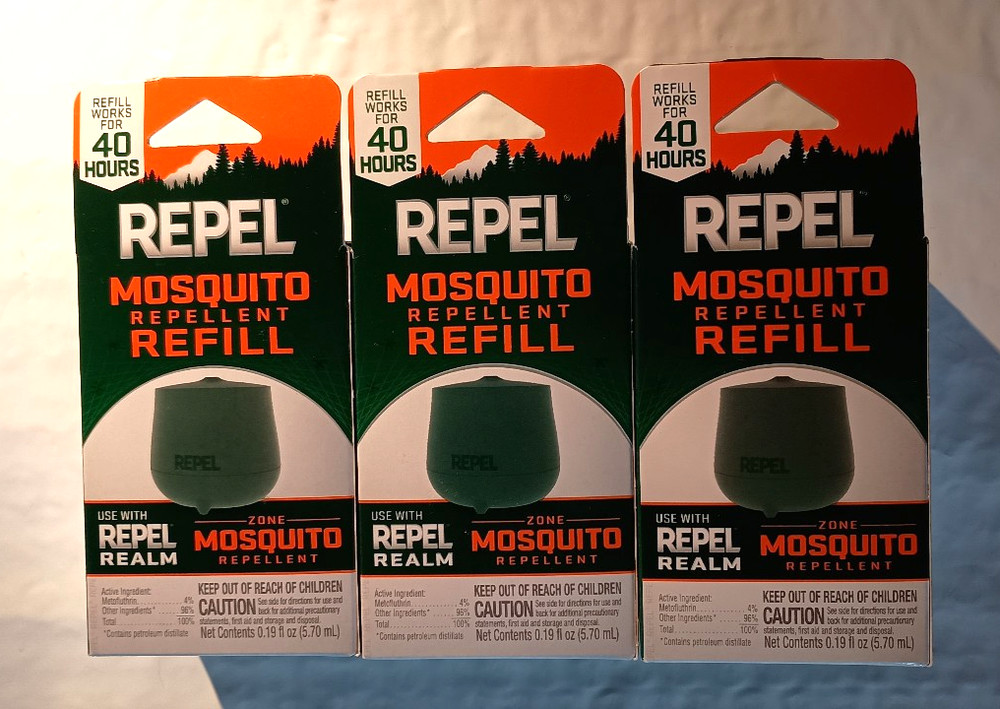 3 Pack Bundle Lot Realm Zone Mosquito Repellent Refills Refill 40hr
