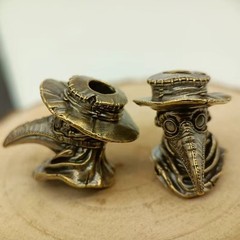 Brass Plague Doctor Crow Knife Pendant Personality Car Key Pendant Punk Fashion