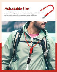Heavy Duty Neck Lanyard Keychain for Men Women Outdoor Survival, Parachute Rope