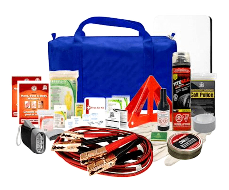 Emergency Road Kit (58 items incl. Yard Gauze Roll, Alcohol Swabs, Wet Wipes etc