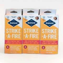 LOT OF THREE Diamond Strike-A-Fire Indoor/Outdoor Match Fire-starters