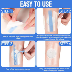 – Libre 3 Sensor Covers-60 Pack Waterproof Adhesive Patches -Transparent CGM Tap