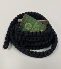 NEW Stone River Gear 550 Lb. Survival Paracord Belt Black Small Waist 28-32