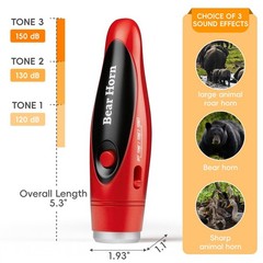 Electronic Air Horn and Bear Bells for Hiking Safety Gear Camping