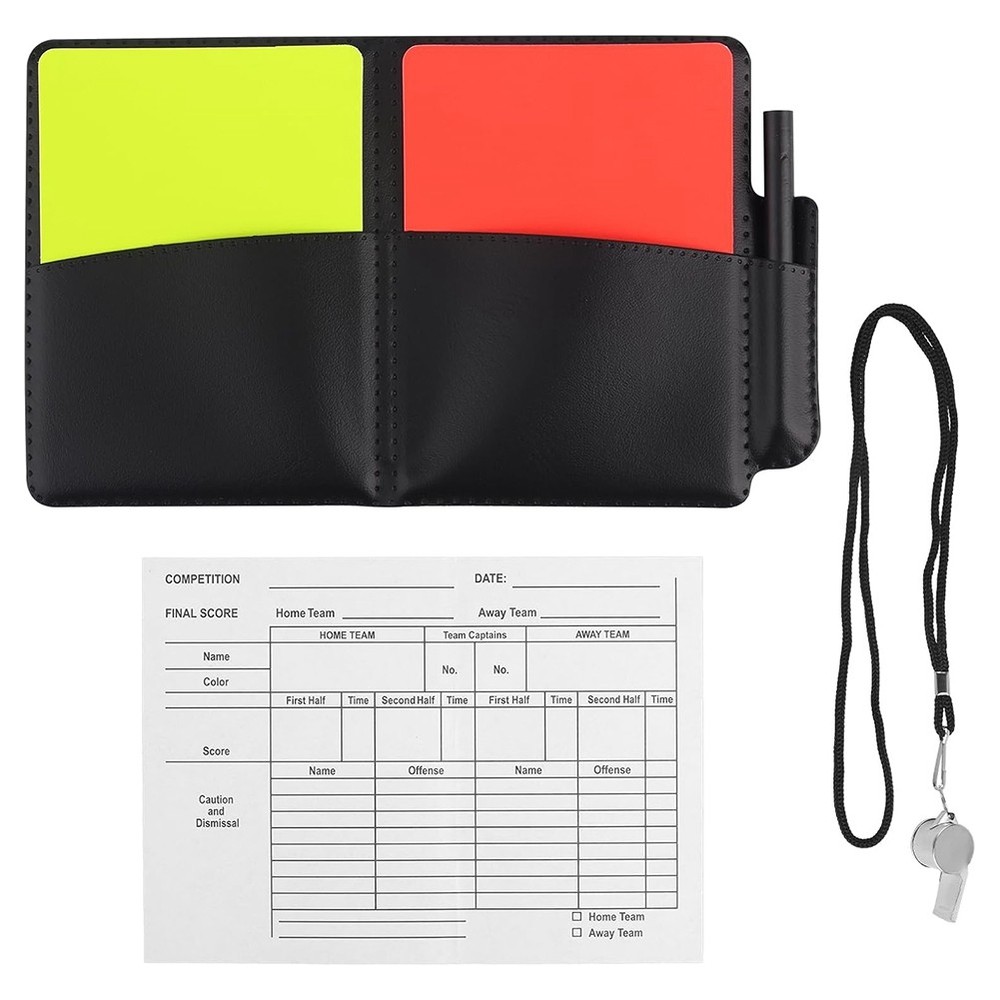 Soccer Referee Kit Referees Lifeguard Yellow Red Cards K1I22395
