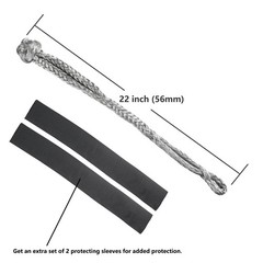 Synthetic Soft Shackle 2Pcs 1/2 Inch x 22 Inch 56,000lbs Breaking Strength