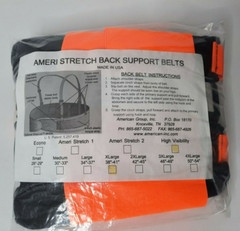Hi visibility Orange XL Ameri Stretch Back Support Belt American Group