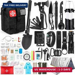 Survival Kit, 250Pcs Survival Gear First Aid Kit with Molle System Compatible Ba