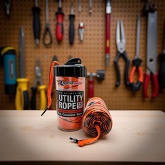 Rapid Rope Canister, 120ft Orange Tactical Paracord, 1100lb Test, USA Made