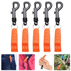 5pcs Outdoor Survival Whistle Portable Plastic Whistle Camping Travel Accessory