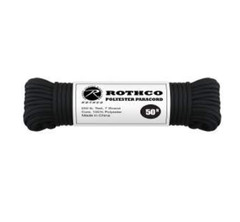 Rothco 550lb Type III Polyester Paracord – Black