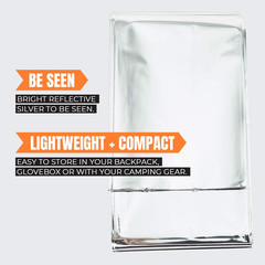 Emergency Mylar Thermal Blankets (4-Pack), Pocket Sized for Emergencies, Camping