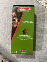 Vintage Coleman Strike-A-Fire Fire Starters 8 Pack NOS New Fire Starter