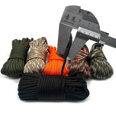 15m 7-Core 550 Paracord Rope Dia.4mm Cord For Outdoor Camping Parachute Survival