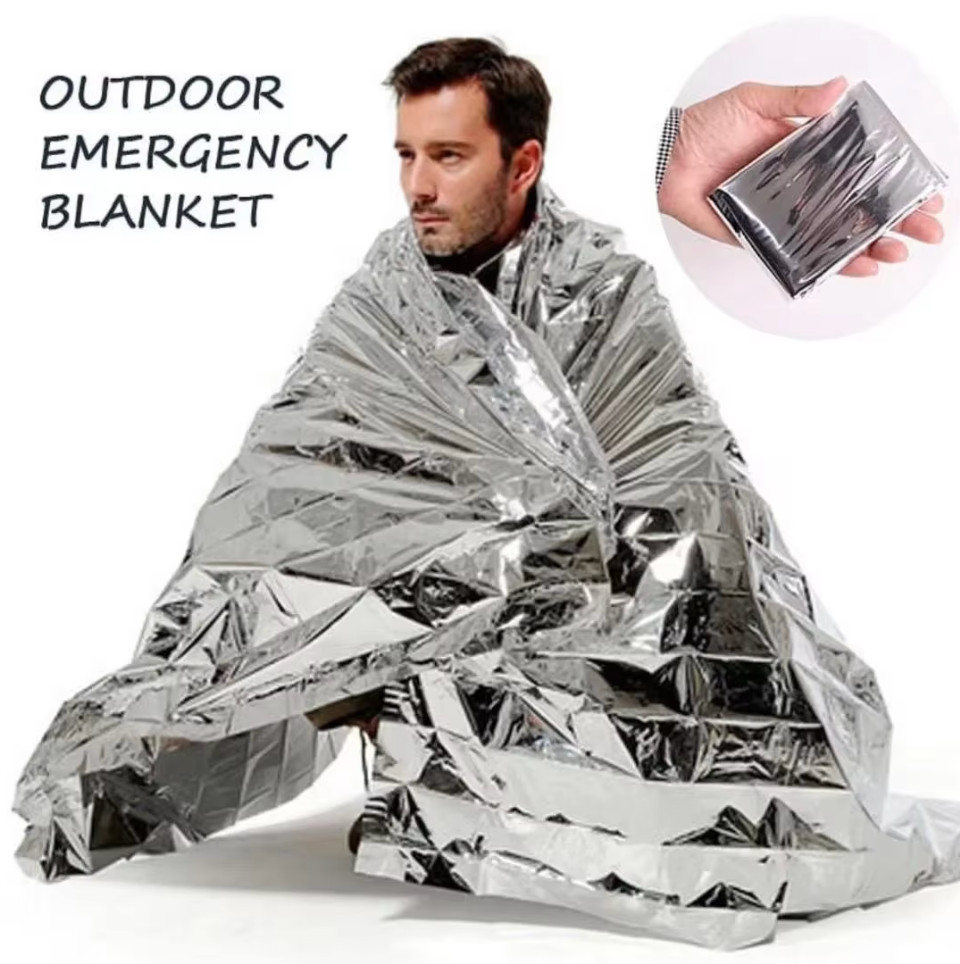 50 Pack Emergency Mylar Thermal Blankets 52”×82” Individually Wrapped