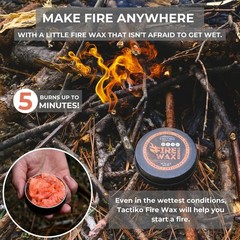 Tactiko Camping Fire Starter – Waterproof Survival Fire Starter for Wet Wood …