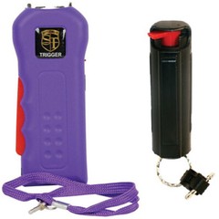 Self Protection Bundle Trigger Stun Gun and Pepper Shot Hard Case Pepper Spray
