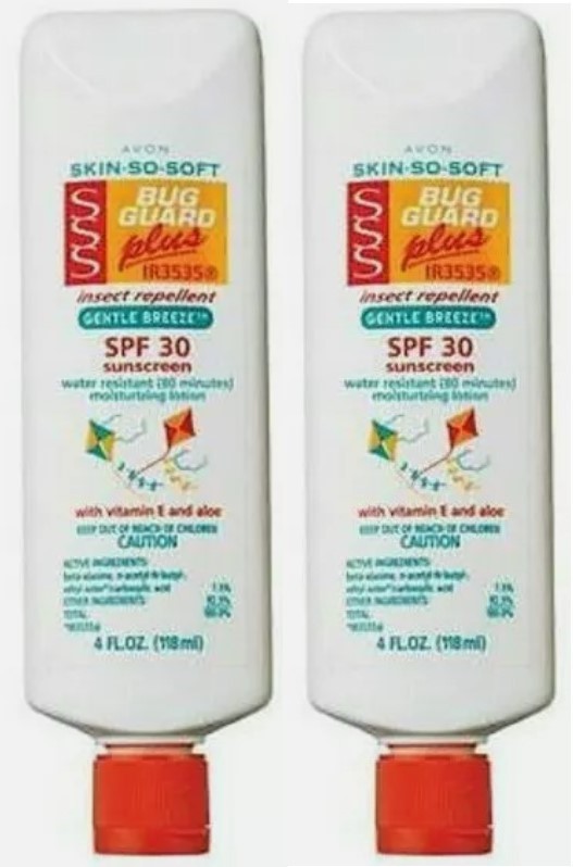 2 Avon Skin So Soft Bug Guard Plus IR3535 Gentle Breeze Insect Repellent Lotion