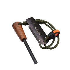 JHZABPO Fire Starter for Campfires, Flint and Steel black, orange