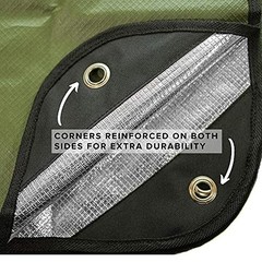 Heavy Duty Insulated Tarp Blanket 60x82in – Reflects 90% Body Heat, Waterproof,
